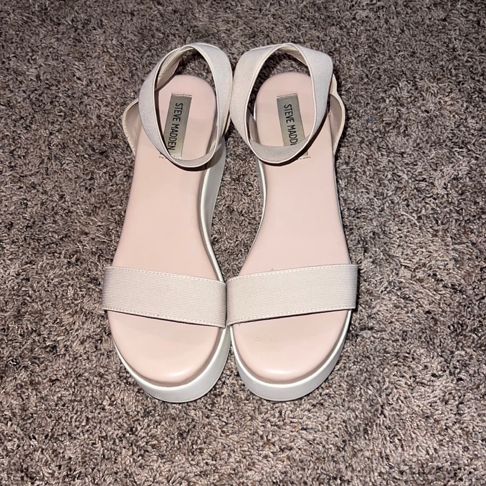 Steve Madden platform nude espadrilles size 8